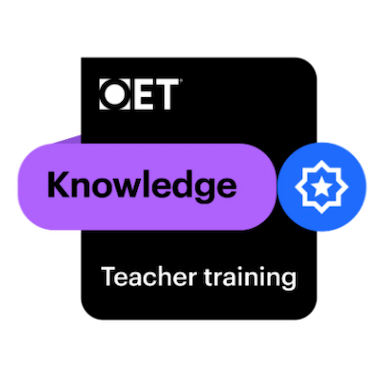 Official OET Knowledge · Teacher training badge
