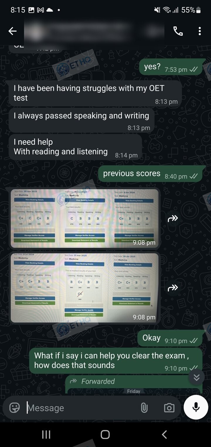 Story 2, before: the student's first message asking for help