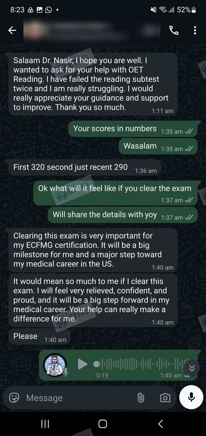 Story 6, before: the student's first message asking for help